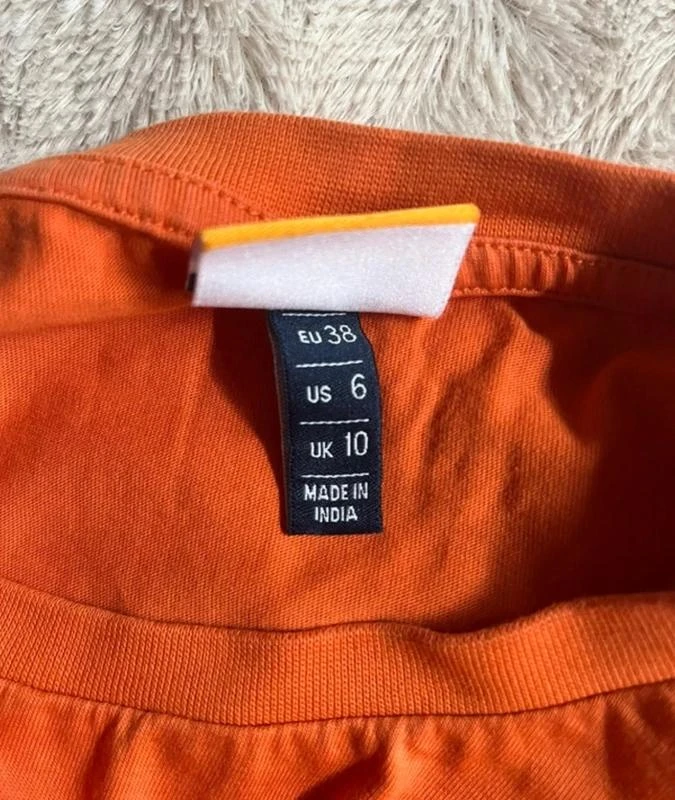 Women's orange long-sleeved Ellesse T-shirt Size 38 – photo 3
